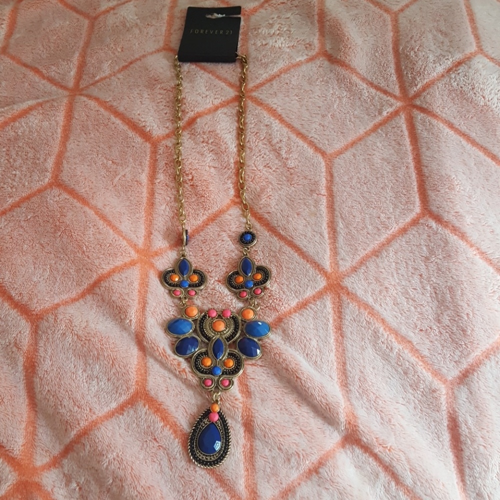 Forever 21 Blue Antic Necklace